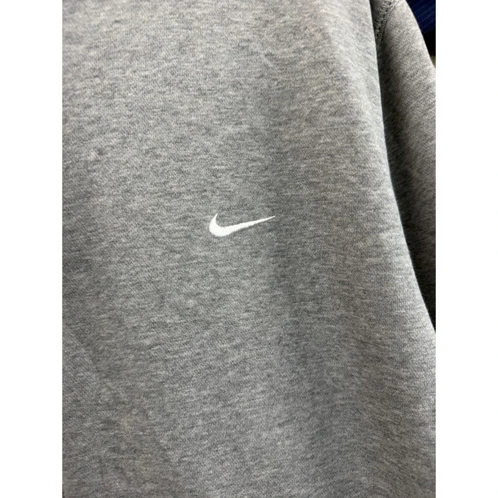 Nike Athletic Dept Mens Full Zip Hoodie Heather Grey Embroidered Swoosh Fleece